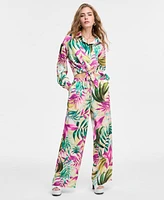 Guess Women's Tie-Front Printed Shirt