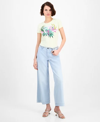 Guess Women's Zoya Cropped Wide-Leg Jeans