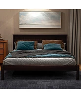 Platform Bed Frame with Headboard, Wood Slat Support, No Box Spring Needed