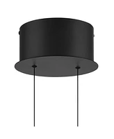 Eliza 19 3/4" Modern Pendant Ceiling Light Fixture Dining Room Over Table Kitchen Island Foyer Ring Hanging Round Led Matte Black Brass Finish Hallway
