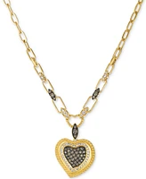 Godiva x Le Vian Diamond Heart Pendant Necklace (3/4 ct. t.w.) in 14k Yellow Gold, 17" + 2" extender