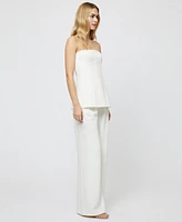 French Connection Women's Azra Twill Strapless Top