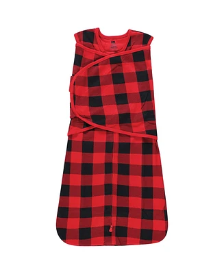 Hudson Baby Boys Convertible Swaddle Sleep Sack, Buffalo Plaid, Months