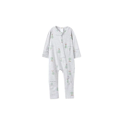 Cotton On Baby Boys The Billie Long Sleeve Zip Romper