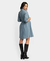 Seraphine Women's Maternity Chambray Dress