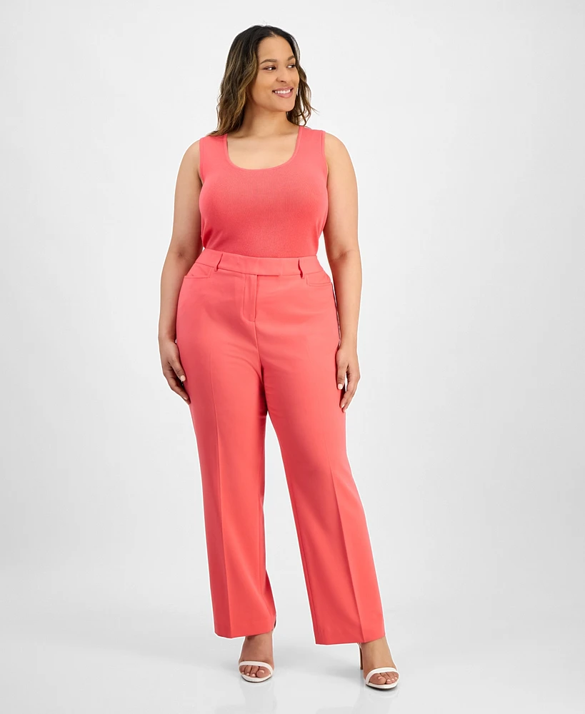 Tahari Asl Plus Birds Eye Pants