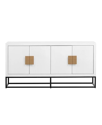 Light Luxury Designed Cabinet with Unique Support Legs and Adjustable Shelves, Suitable for Living Rooms, Corridors, and Study Rooms