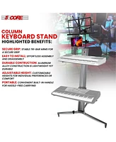 5 Core Keyboard Stand Z Style Sturdy Adjustable Electric Piano Riser Holder + Wheels