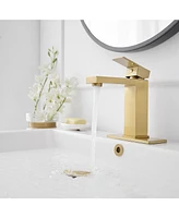 Single Handle Single Hole Bathroom Faucet Modern Deck Mount Brass Vanity Basin Bathroom Sink Faucets