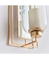 7.75"D x 7.5"W x 28"H Jemma Decorative Wall Mirror Candle Sconce