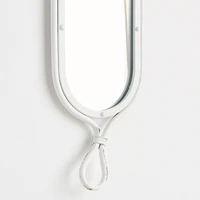 58.5"H x 0.75"D x 7.75"W Silver Framed Tall Narrow Full Length Wall Mirrors Set of 2