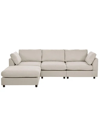 Upholstery Convertible Sectional Sofa, L Shaped Couch with Reversible Chaise