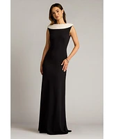 Tadashi Shoji Plaza Drape Back Gown