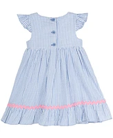 Rare Editions Baby Girls Nautical Seersucker Dress