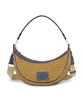 Tommy Bahama Raffia Crescent Hobo Bag