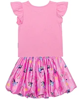 Bluey Toddler and Little Girls 2-Piece Coco Short Sleeve Top Skirt Set