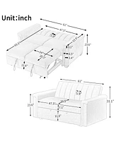 Convertible Soft Cushion Sofa Pull Bed ,for Two People to Sit On