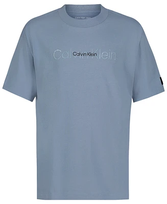 Calvin Klein Big Boys Double Logo Short Sleeve T-Shirt