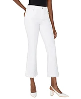 Liverpool Los Angeles Women's Gia Glider Crop Flare Embroidered Jeans