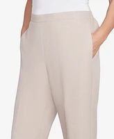 Alfred Dunner Women's Kensington Gardens Relaxed Linen Short Length Pants