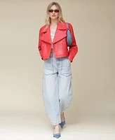 Avec Les Filles Women's Double-Breasted Cropped Jacket