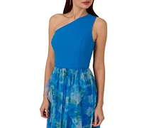 Adrianna Papell Women's Sweetpea Mixed-Media Gown