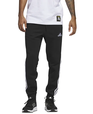 adidas Men's Essentials Regular-Fit 3-Stripes Fleece Joggers