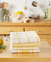 Design Imports Woven Cotton Dishtowels 5 Pack Set, 18" x 28"