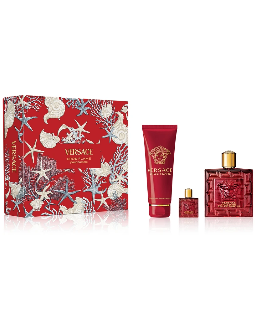 Versace Men's 3-Pc. Eros Flame Eau de Parfum Gift Set