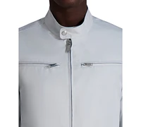 Karl Lagerfeld Paris Men's Lightweight Band-Collar Jacket