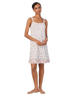 Lauren Ralph Women's Button-Neck Floral Nightgown