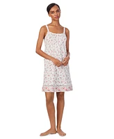 Lauren Ralph Lauren Women's Button-Neck Floral Nightgown