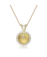 Genevive 14k Gold Plated over sterling silver Yelow Pendant