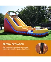 JumpOrange Commercial Grade Inflatable 18' Rainbow Cloud Super Party Water Slide, 100% Pvc Vinyl With Air Blower