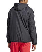 adidas Men's Essential Three-Stripes Woven Windbreaker