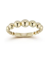 Rachel Zoe Fine Jewelry 14K Gold Graduated Bubble Band Ring