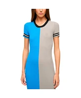 Staud Women's Blue/Silver Detroit Lions Colleen Dress