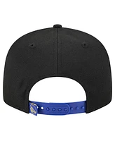 New Era Men's Black/Royal Golden State Warriors Sport Night Splatter 2-Tone 9FIFTY Snapback Hat