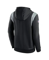 Nike Men's Black New York Jets Sideline Athletic Stack Performance Pullover Hoodie