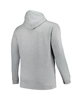 Mitchell & Ness Men's Heather Gray Charlotte Hornets Hardwood Classics Big Tall Pullover Hoodie