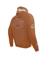 Pro Standard Men's Brown Los Angeles Lakers Paint the City Drop Shoulder Pullover Hoodie