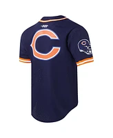 Pro Standard Men's Caleb Williams Navy Chicago Bears Mesh Button-Up Baseball Jersey