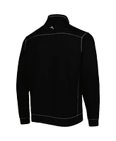 Tommy Bahama Men's Black Florida State Seminoles Sport Tobago Bay Tri-Blend Mock Neck Half-Zip Jacket