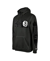 New Era Men's Brooklyn Nets Charcoal Tip-Off Collection Pullover Hoodie