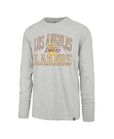 '47 Brand Men's Gray Los Angeles Lakers First Rate Franklin Long Sleeve T-Shirt