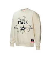 Mitchell & Ness Women's Cream Dallas Stars Logo 3.0 Pullover Sweatshirt