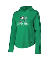 Under Armour Women's Green Notre Dame Fighting Irish Game Day Knockout Long Sleeve Hooded T-Shirt