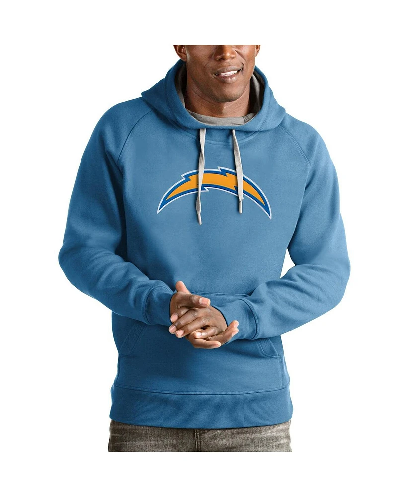 Antigua Men's Light Blue Los Angeles Chargers Victory Pullover Hoodie