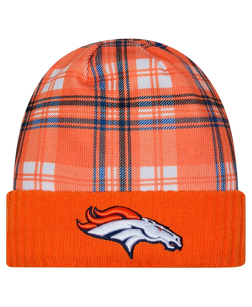 New Era Men's Orange Denver Broncos Sideline Statement Cuffed Knit Hat