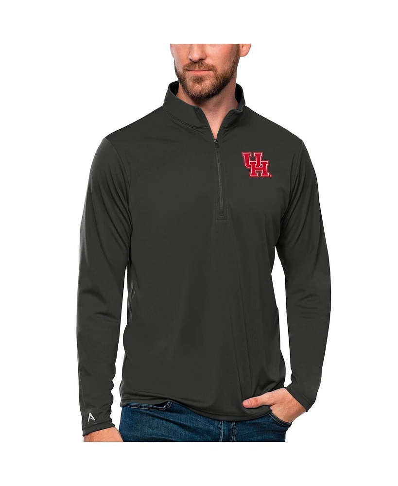 Antigua Men's Charcoal Houston Cougars Tribute Quarter-Zip Top